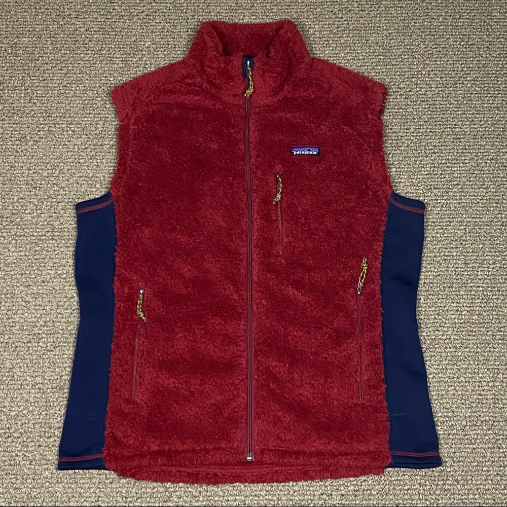 Patagonia Los Gatos Vest Super Soft Red Size Large Two Tone Lined